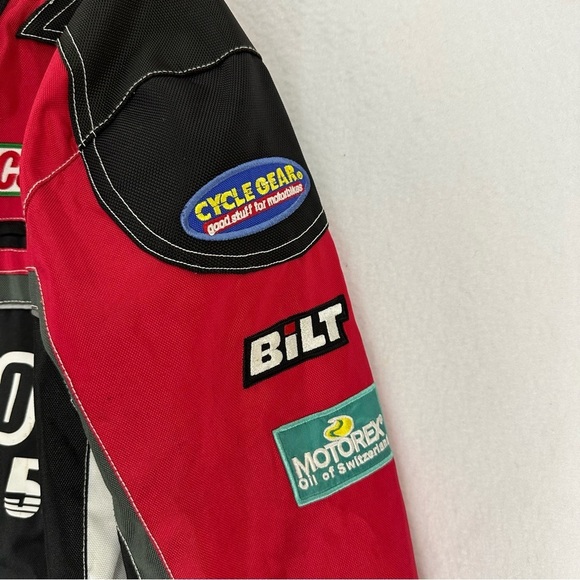 Bilt Racer Biker Jacket Patches Men’s XL Black - Picture 5 of 13